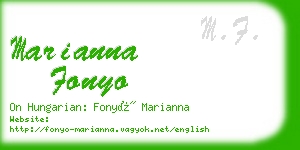 marianna fonyo business card
